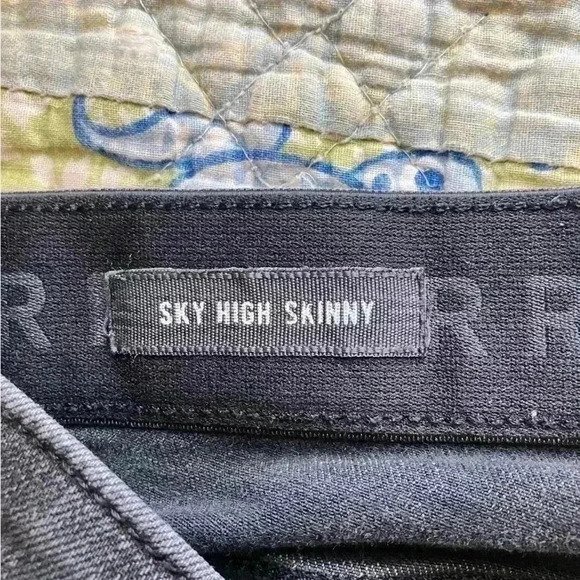 Torrid Sky High Skinny Premium Stretch Distressed High-Rise Jean Faded Black - Picture 8 of 9